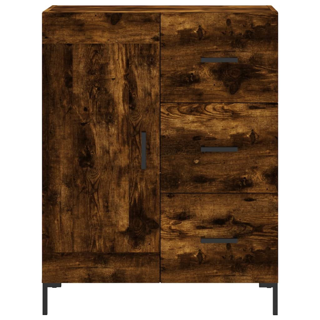 vidaXL Witrynka przydymiony dąb 69,5x34x180 cm materiał drewnopochodny