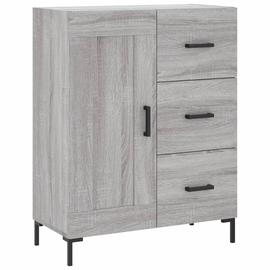 vidaXL Witrynka szary dąb sonoma 69,5x34x180cm materiał drewnopochodny