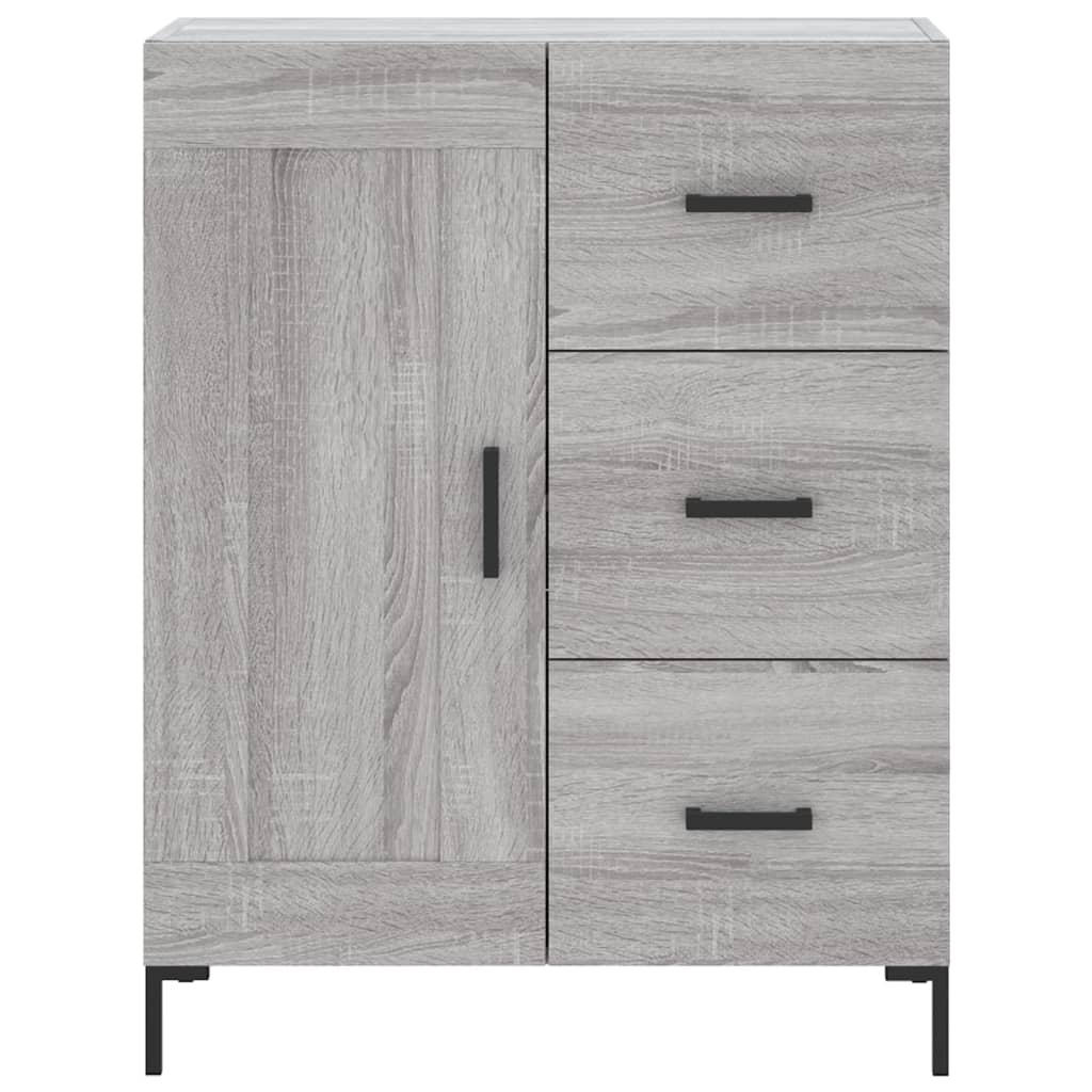 vidaXL Witrynka szary dąb sonoma 69,5x34x180cm materiał drewnopochodny