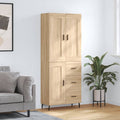 vidaXL Witrynka, dąb sonoma, 69,5x34x180 cm, materiał drewnopochodny