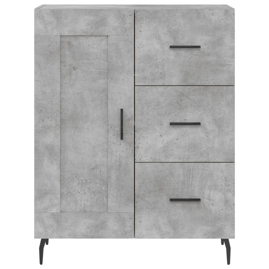 vidaXL Witrynka, szarość betonu 69,5x34x180 cm materiał drewnopochodny