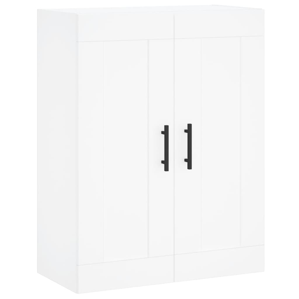 vidaXL Witrynka, biała, 69,5x34x180 cm, materiał drewnopochodny