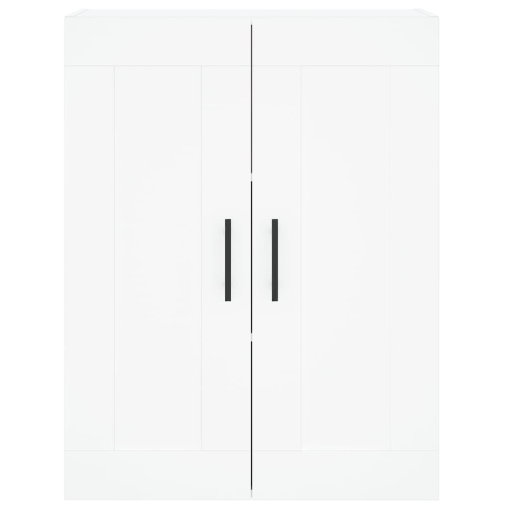 vidaXL Witrynka, biała, 69,5x34x180 cm, materiał drewnopochodny
