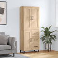 vidaXL Witrynka, dąb sonoma, 69,5x34x180 cm, materiał drewnopochodny