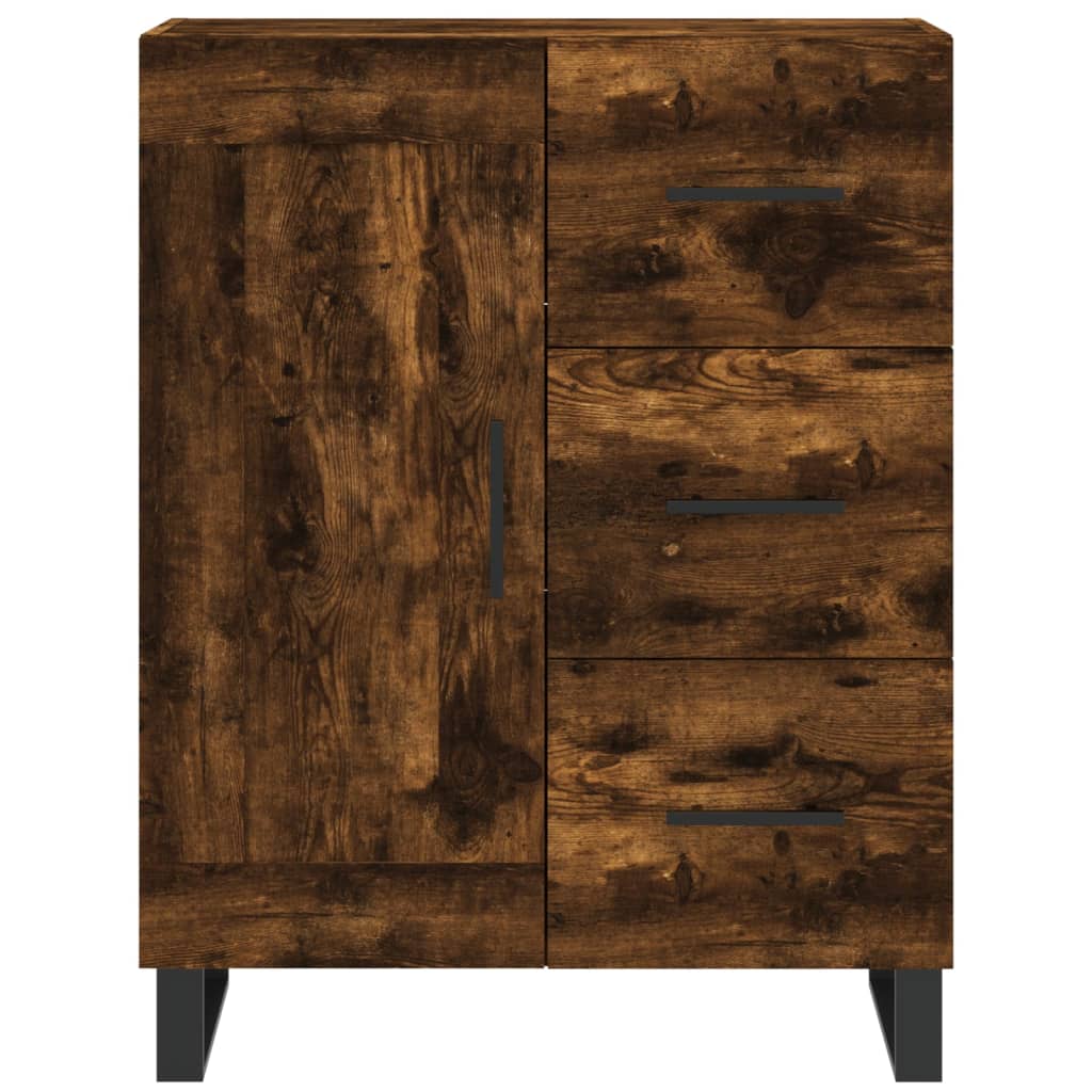 vidaXL Witrynka przydymiony dąb 69,5x34x180 cm materiał drewnopochodny