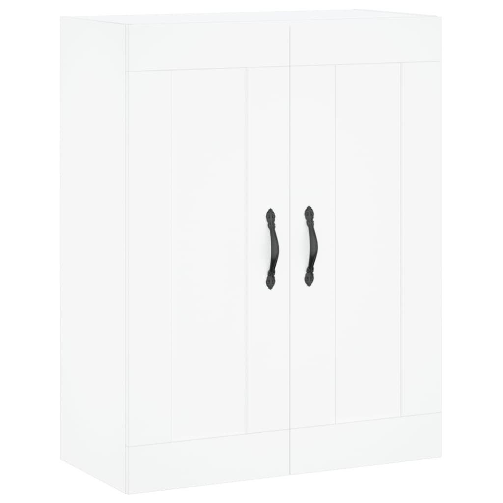 vidaXL Witrynka, biała, 69,5x34x180 cm, materiał drewnopochodny