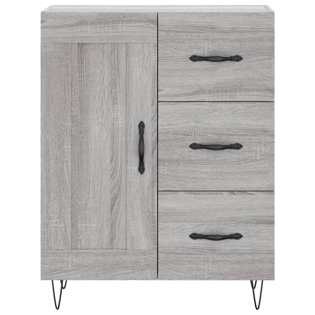 vidaXL Witrynka szary dąb sonoma 69,5x34x180cm materiał drewnopochodny