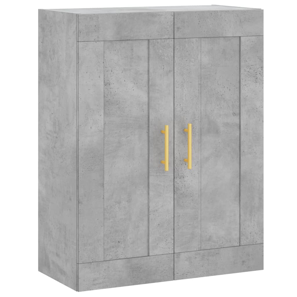vidaXL Witrynka, szarość betonu 69,5x34x180 cm materiał drewnopochodny