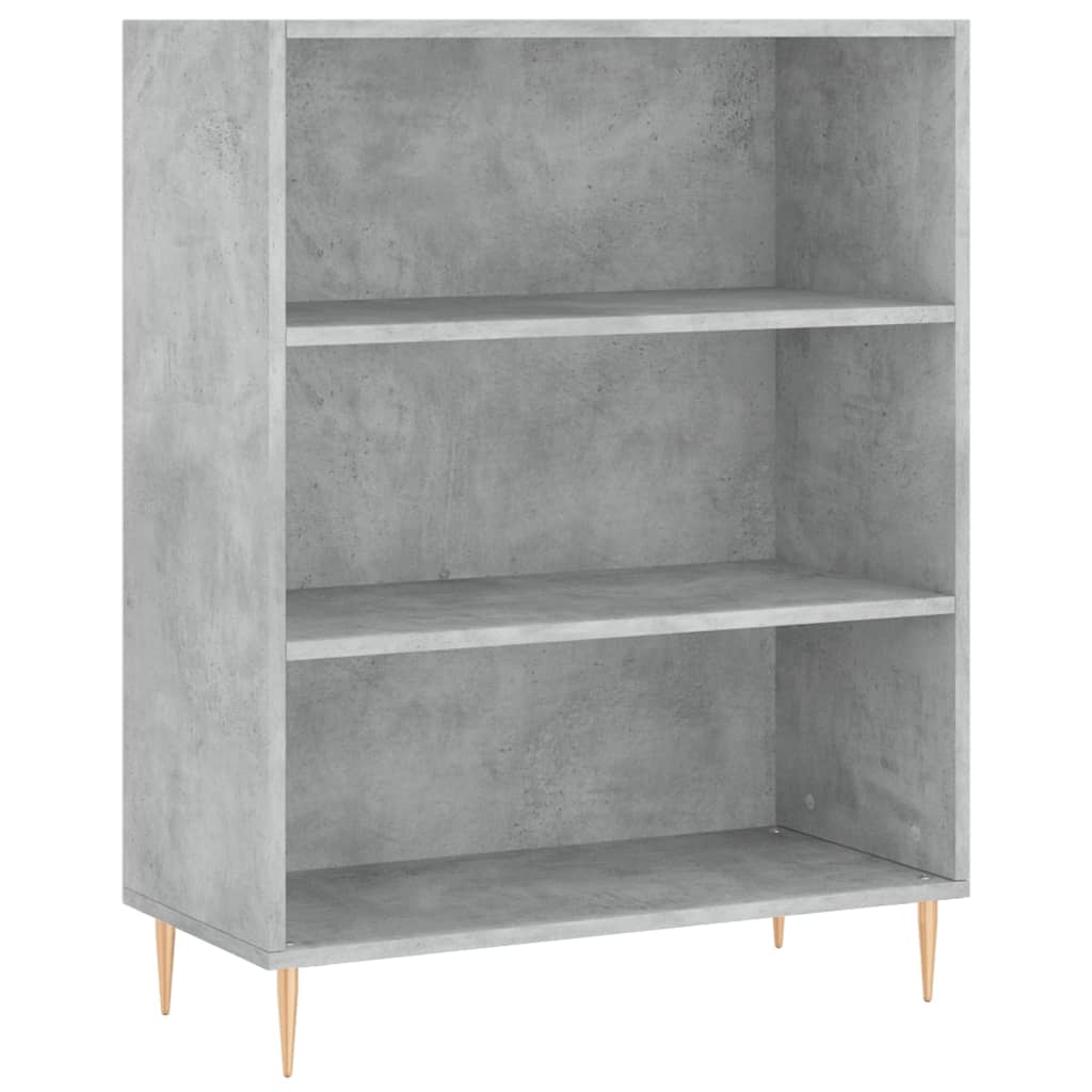 vidaXL Witrynka, szarość betonu 69,5x34x180 cm materiał drewnopochodny