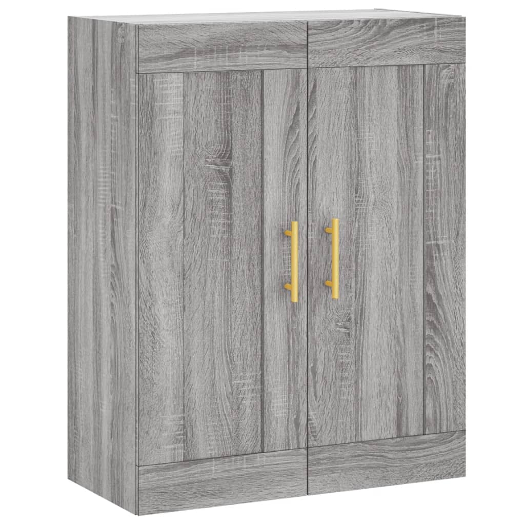 vidaXL Witrynka szary dąb sonoma 69,5x34x180cm materiał drewnopochodny