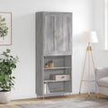 vidaXL Witrynka szary dąb sonoma 69,5x34x180cm materiał drewnopochodny