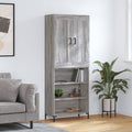 vidaXL Witrynka szary dąb sonoma 69,5x34x180cm materiał drewnopochodny