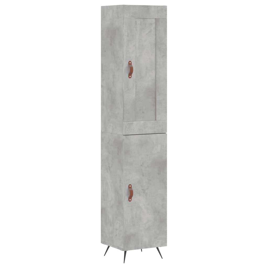 vidaXL Wysoka szafka, szarość betonu, 34,5x34x180 cm