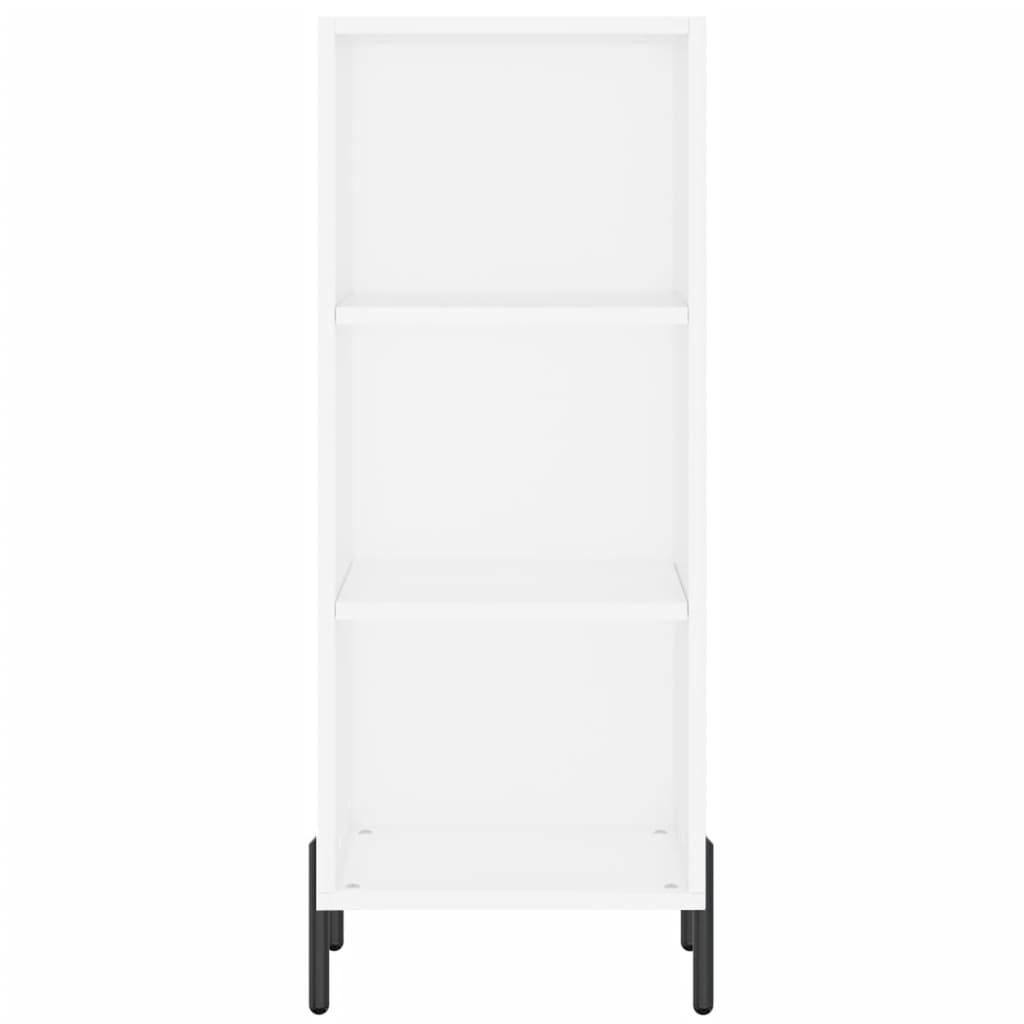 vidaXL Wysoka szafka, biała, 34,5x34x180 cm, materiał drewnopochodny