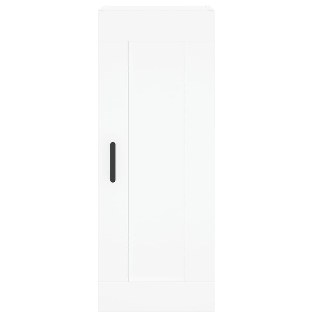 vidaXL Wysoka szafka, biała, 34,5x34x180 cm, materiał drewnopochodny