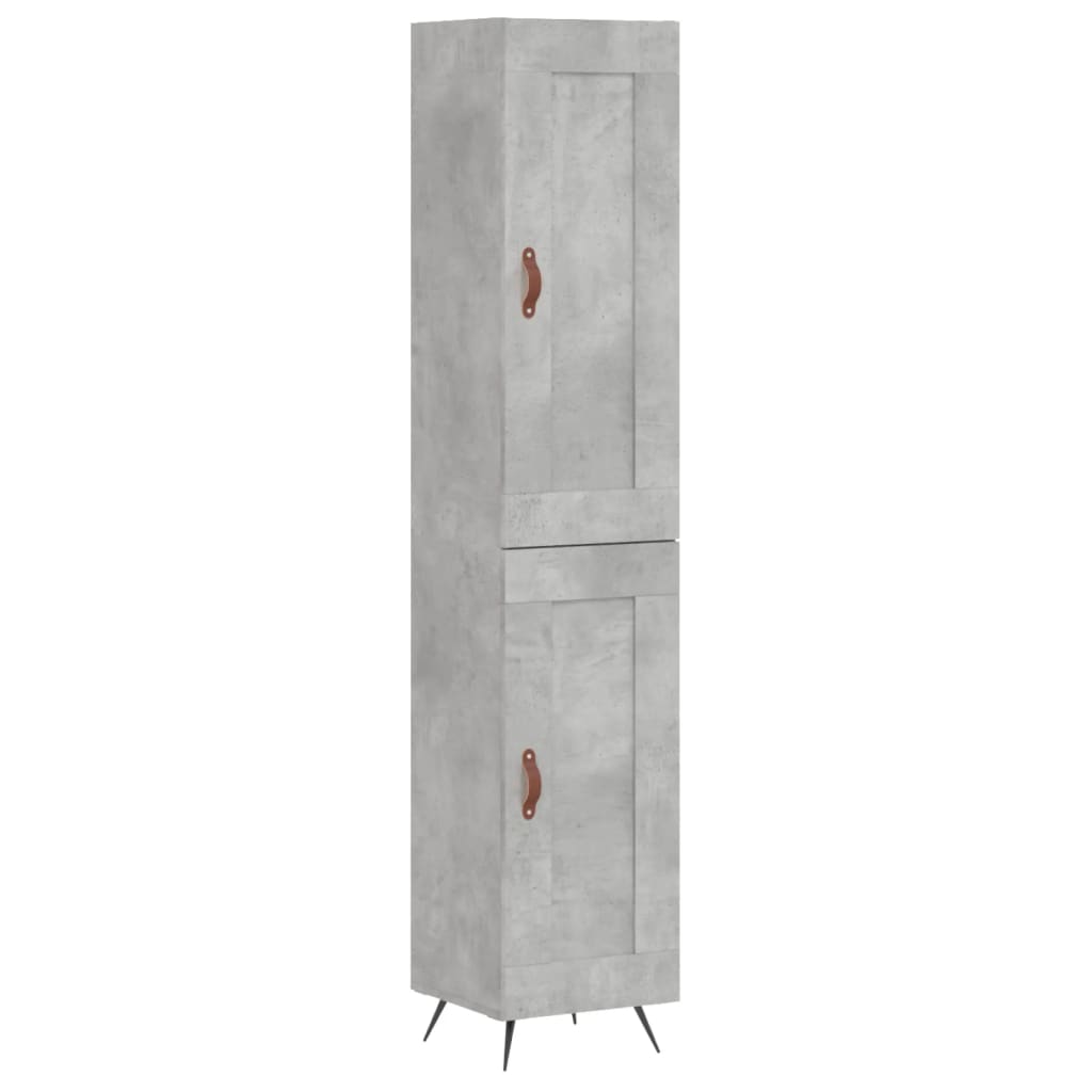vidaXL Wysoka szafka, szarość betonu, 34,5x34x180 cm