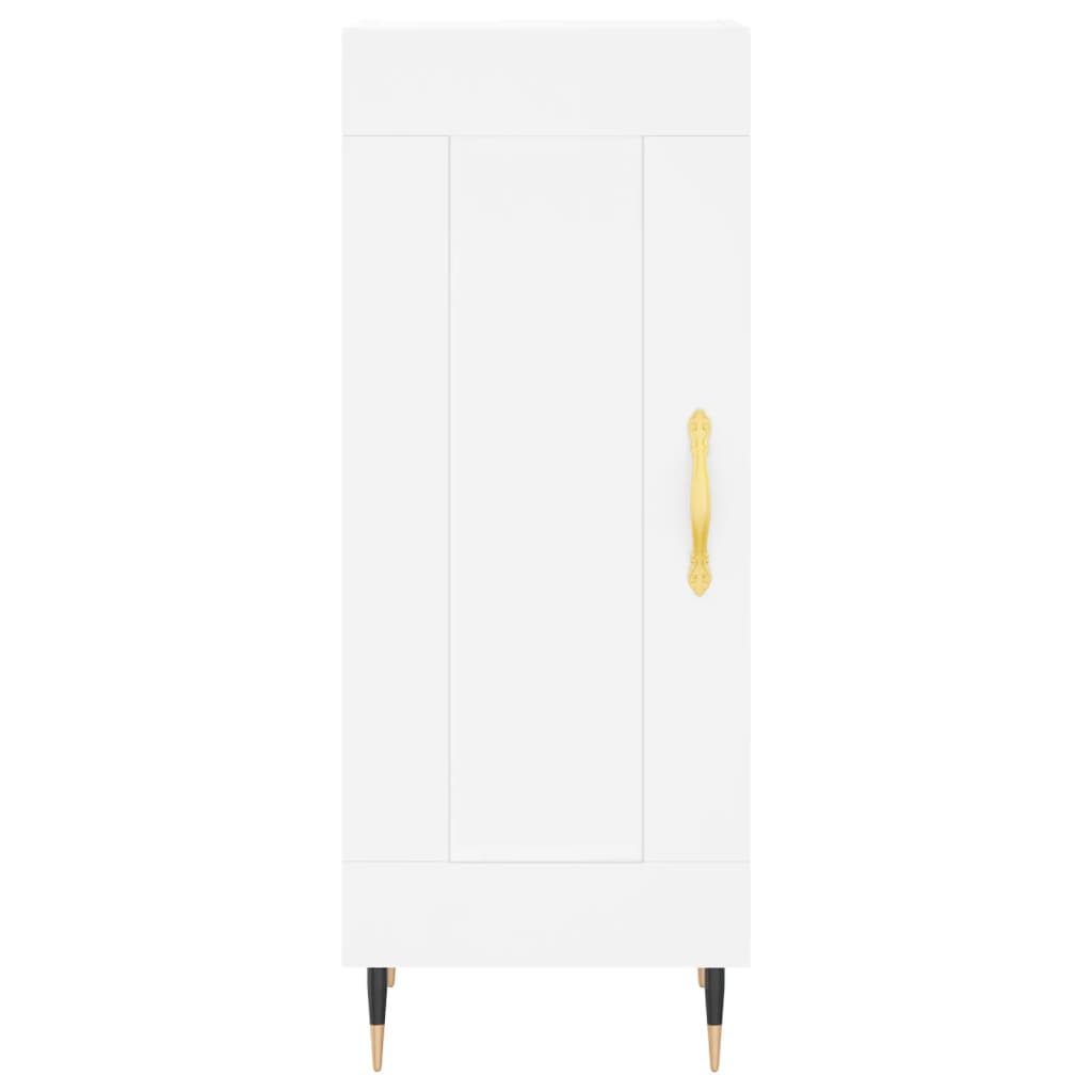 vidaXL Wysoka szafka, biała, 34,5x34x180 cm, materiał drewnopochodny