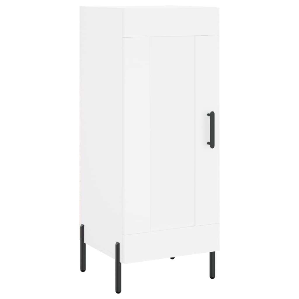 vidaXL Wysoka szafka, biała, 34,5x34x180 cm, materiał drewnopochodny