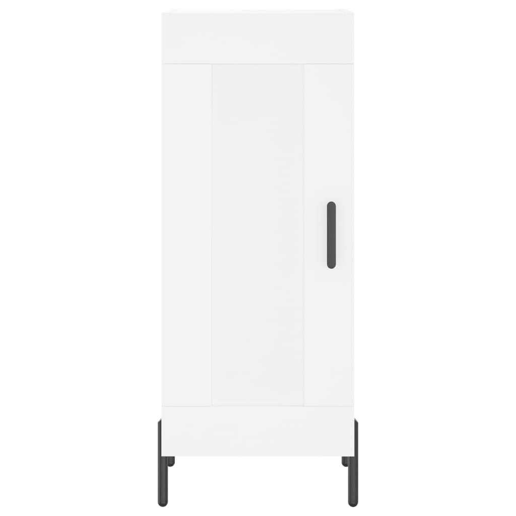 vidaXL Wysoka szafka, biała, 34,5x34x180 cm, materiał drewnopochodny