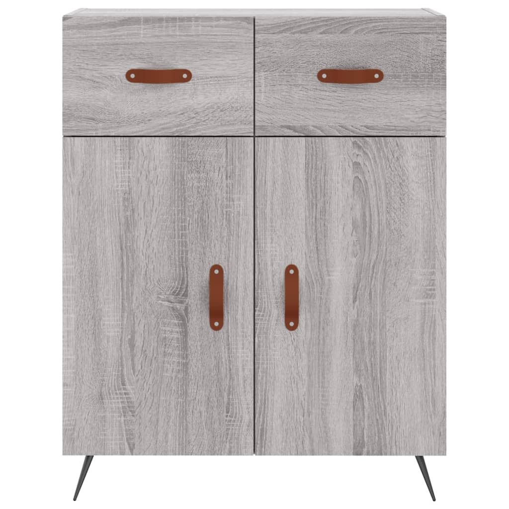 vidaXL Witrynka szary dąb sonoma 69,5x34x180cm materiał drewnopochodny