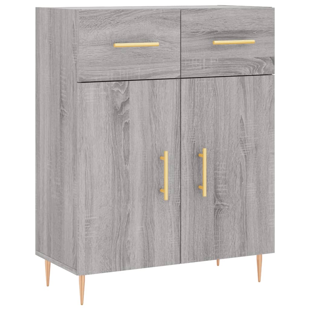 vidaXL Witrynka szary dąb sonoma 69,5x34x180cm materiał drewnopochodny