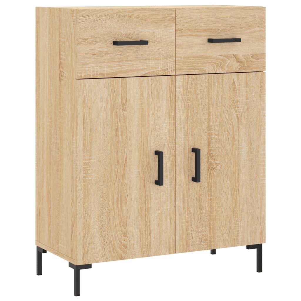 vidaXL Witrynka, dąb sonoma, 69,5x34x180 cm, materiał drewnopochodny