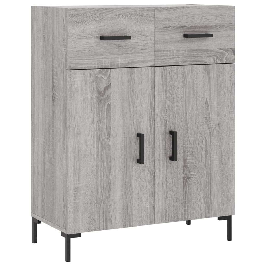 vidaXL Witrynka szary dąb sonoma 69,5x34x180cm materiał drewnopochodny