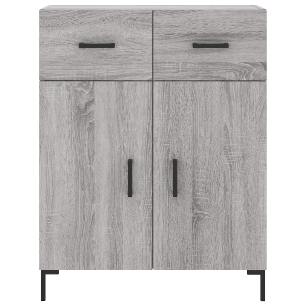 vidaXL Witrynka szary dąb sonoma 69,5x34x180cm materiał drewnopochodny