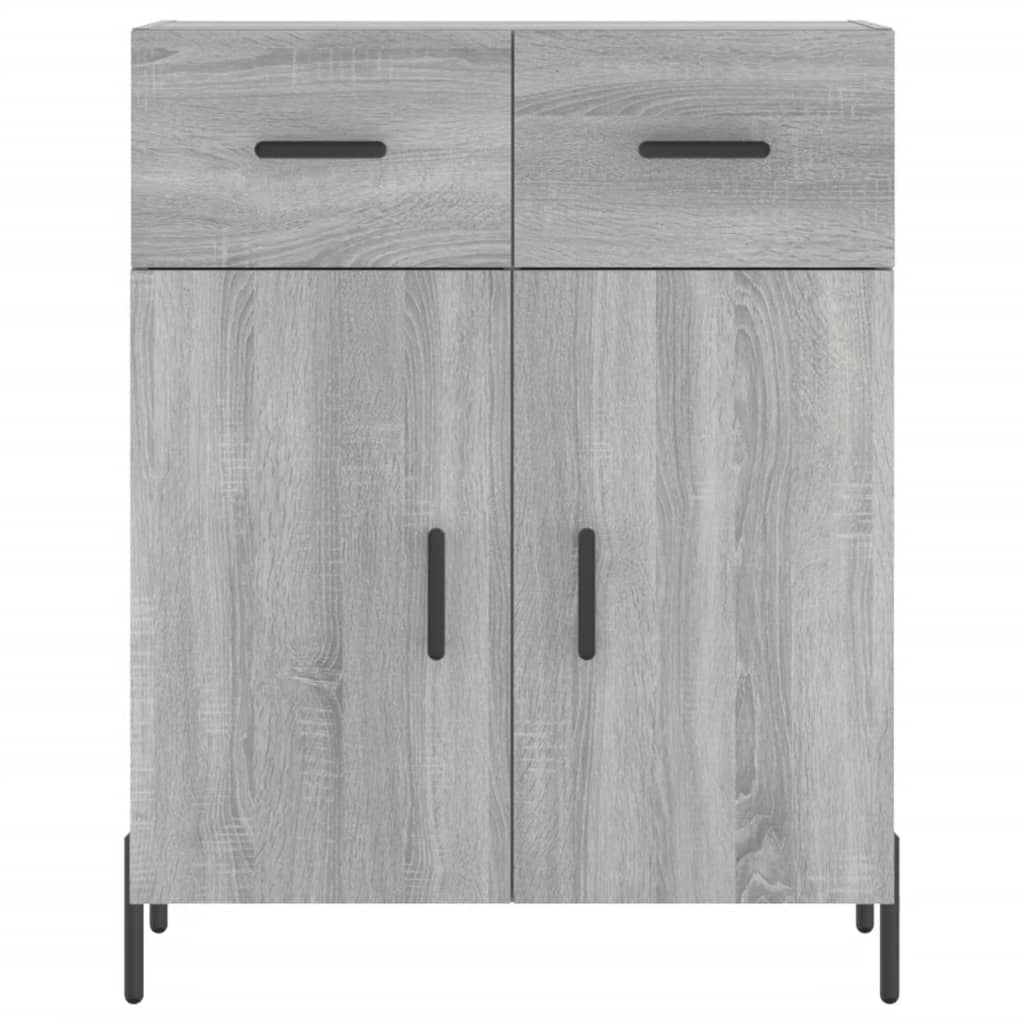 vidaXL Witrynka szary dąb sonoma 69,5x34x180cm materiał drewnopochodny