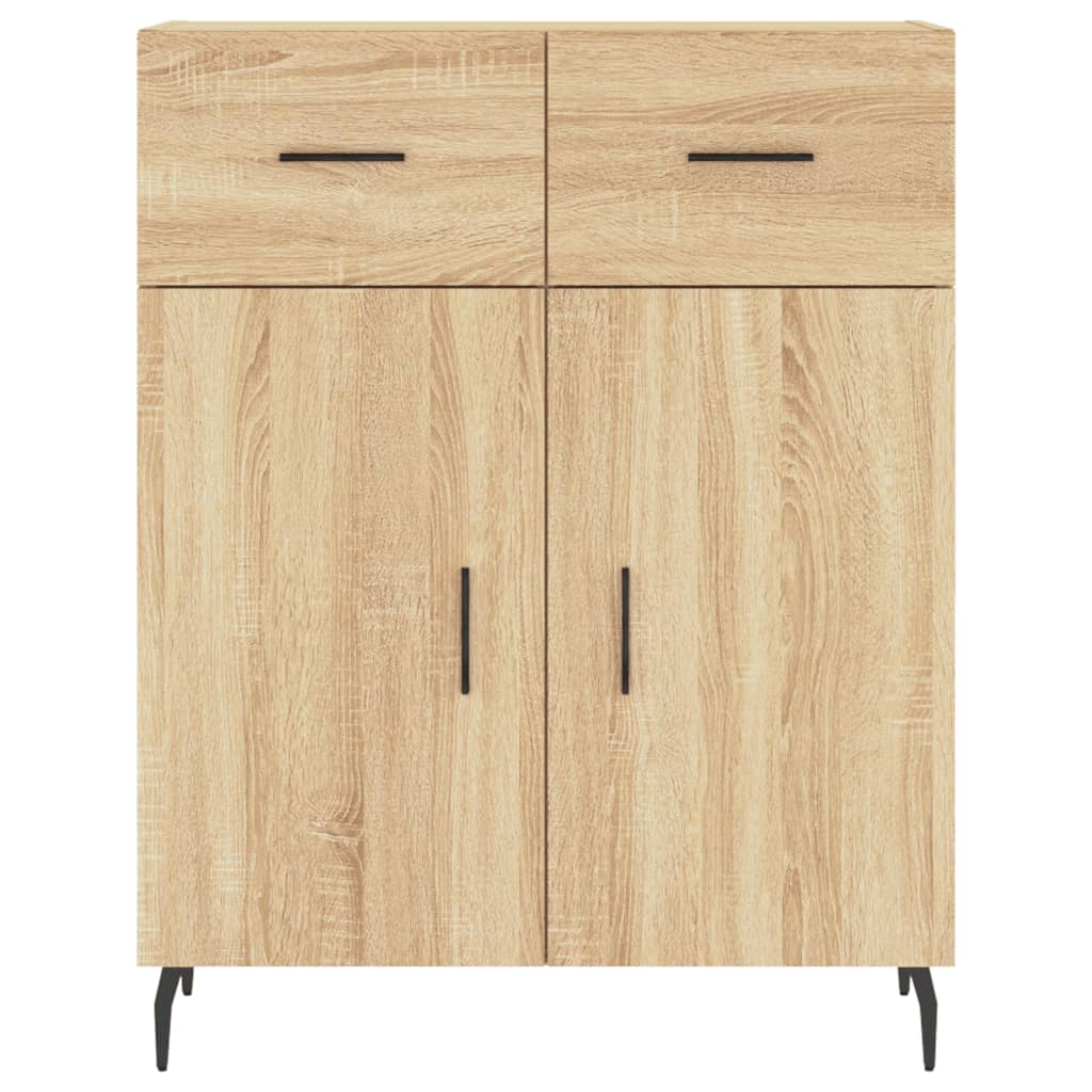 vidaXL Witrynka, dąb sonoma, 69,5x34x180 cm, materiał drewnopochodny