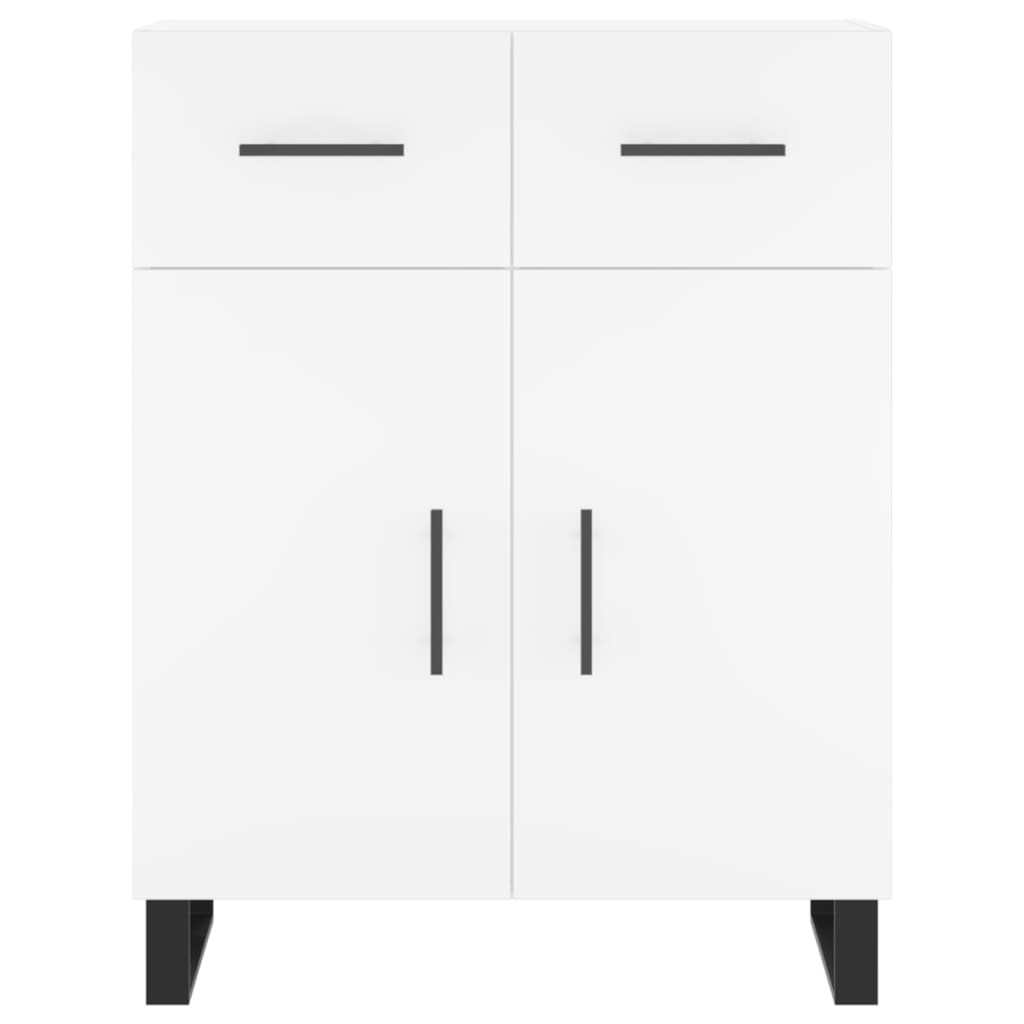 vidaXL Witrynka, biała, 69,5x34x180 cm, materiał drewnopochodny