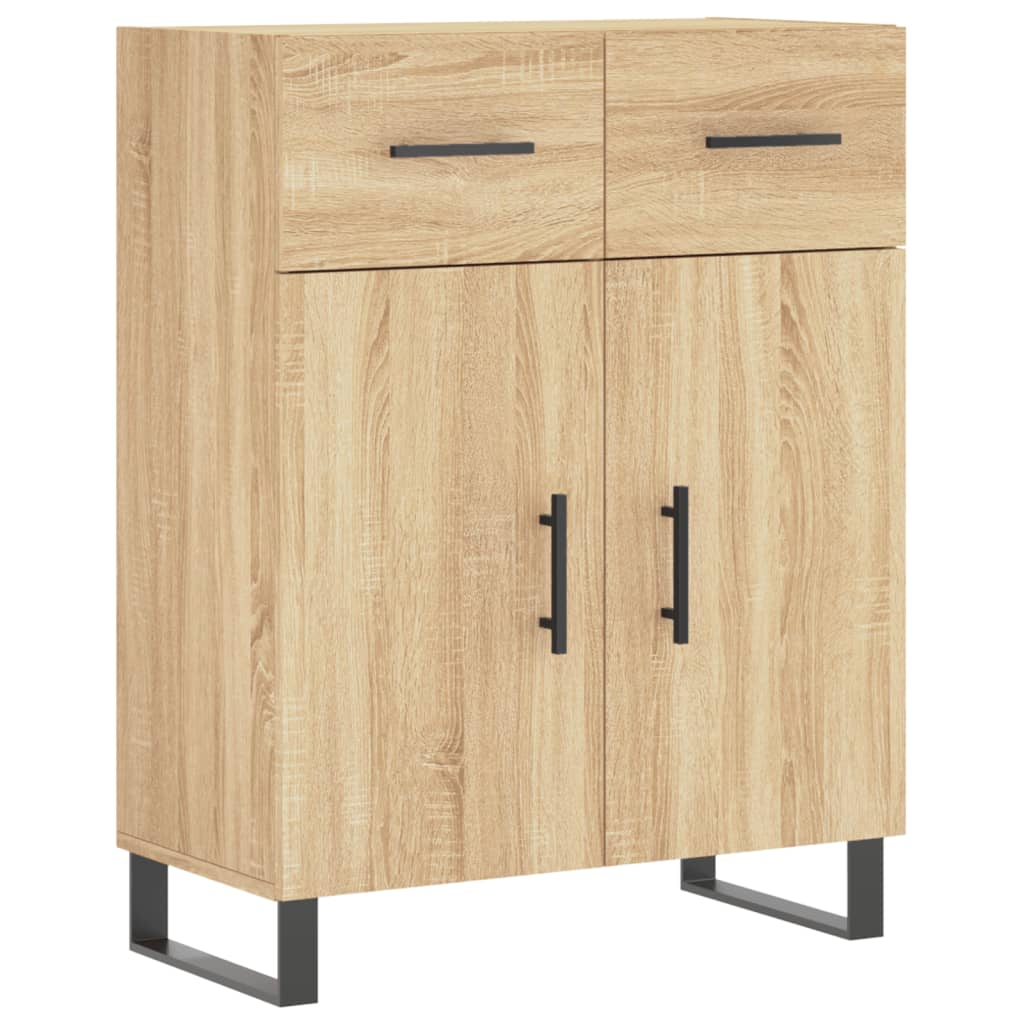 vidaXL Witrynka, dąb sonoma, 69,5x34x180 cm, materiał drewnopochodny