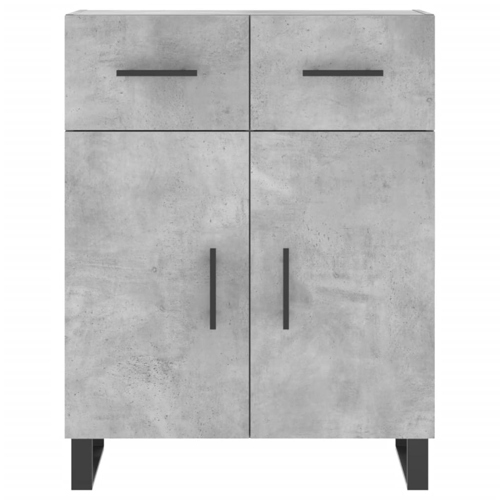 vidaXL Witrynka, szarość betonu 69,5x34x180 cm materiał drewnopochodny