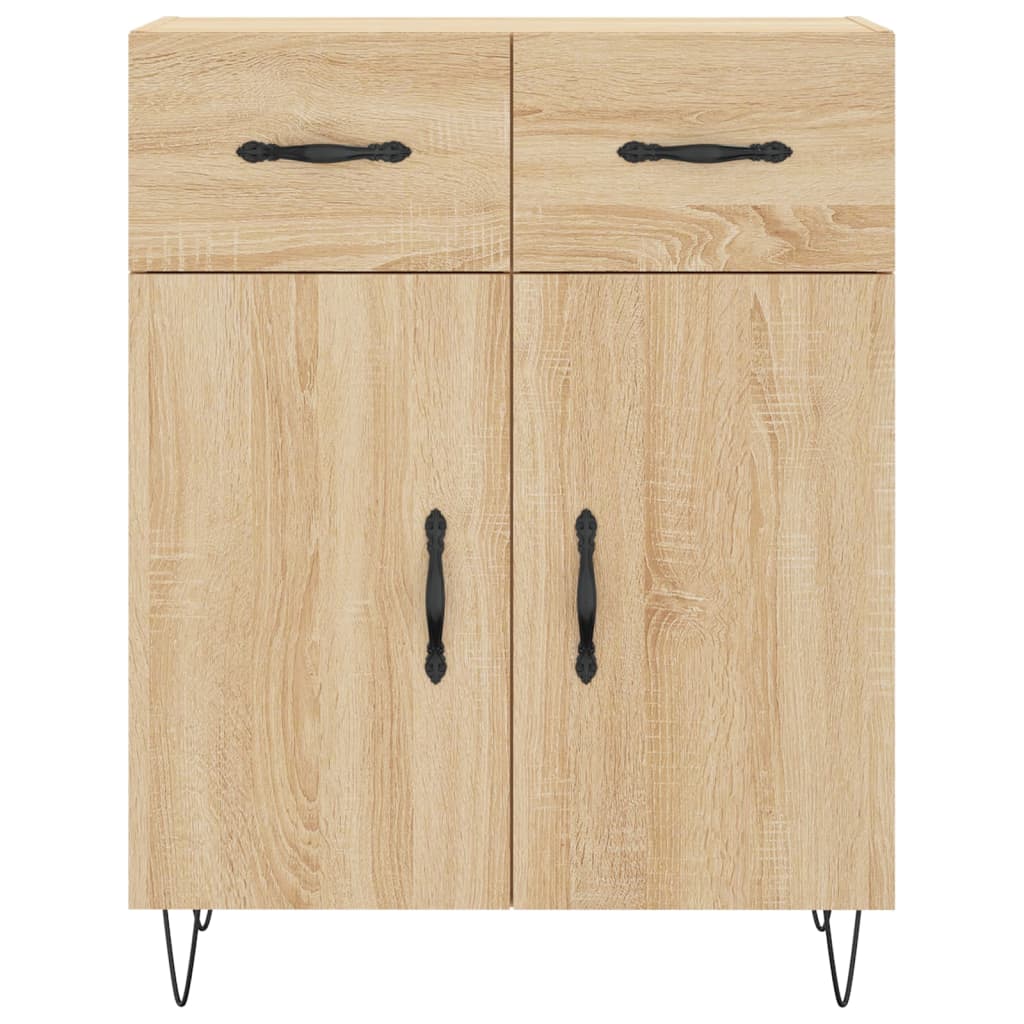 vidaXL Witrynka, dąb sonoma, 69,5x34x180 cm, materiał drewnopochodny