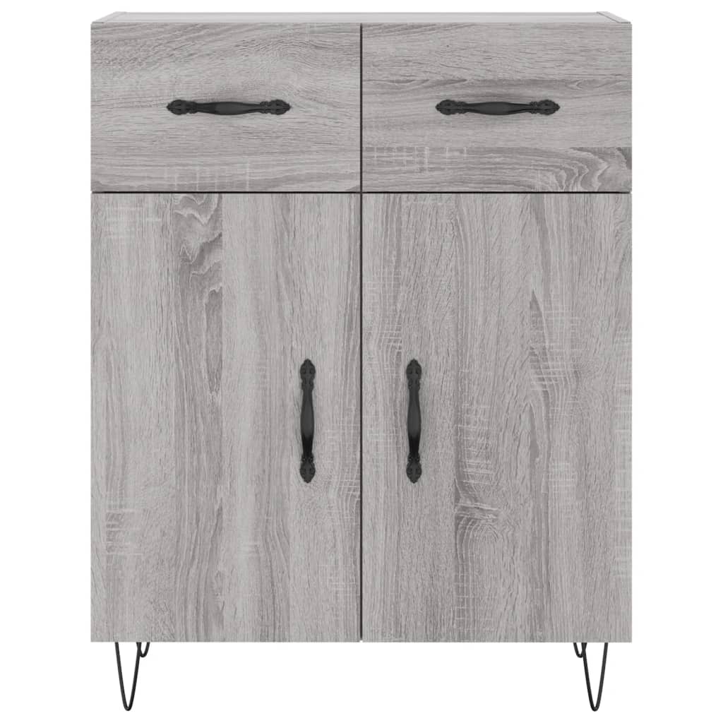 vidaXL Witrynka szary dąb sonoma 69,5x34x180cm materiał drewnopochodny