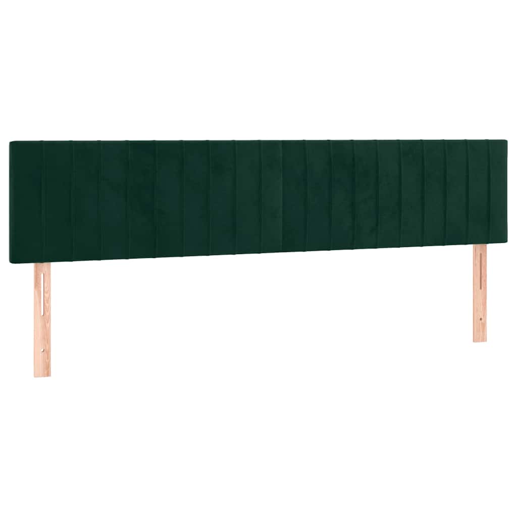 vidaXL Łóżko kontynentalne z materacem, ciemnozielone, 180x200 cm