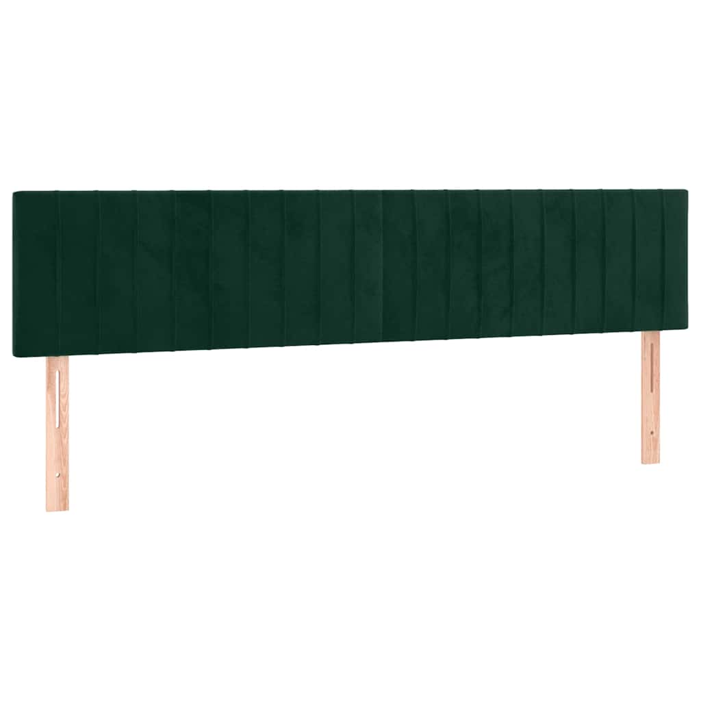 vidaXL Łóżko kontynentalne z materacem, zielone, aksamit, 200x200 cm