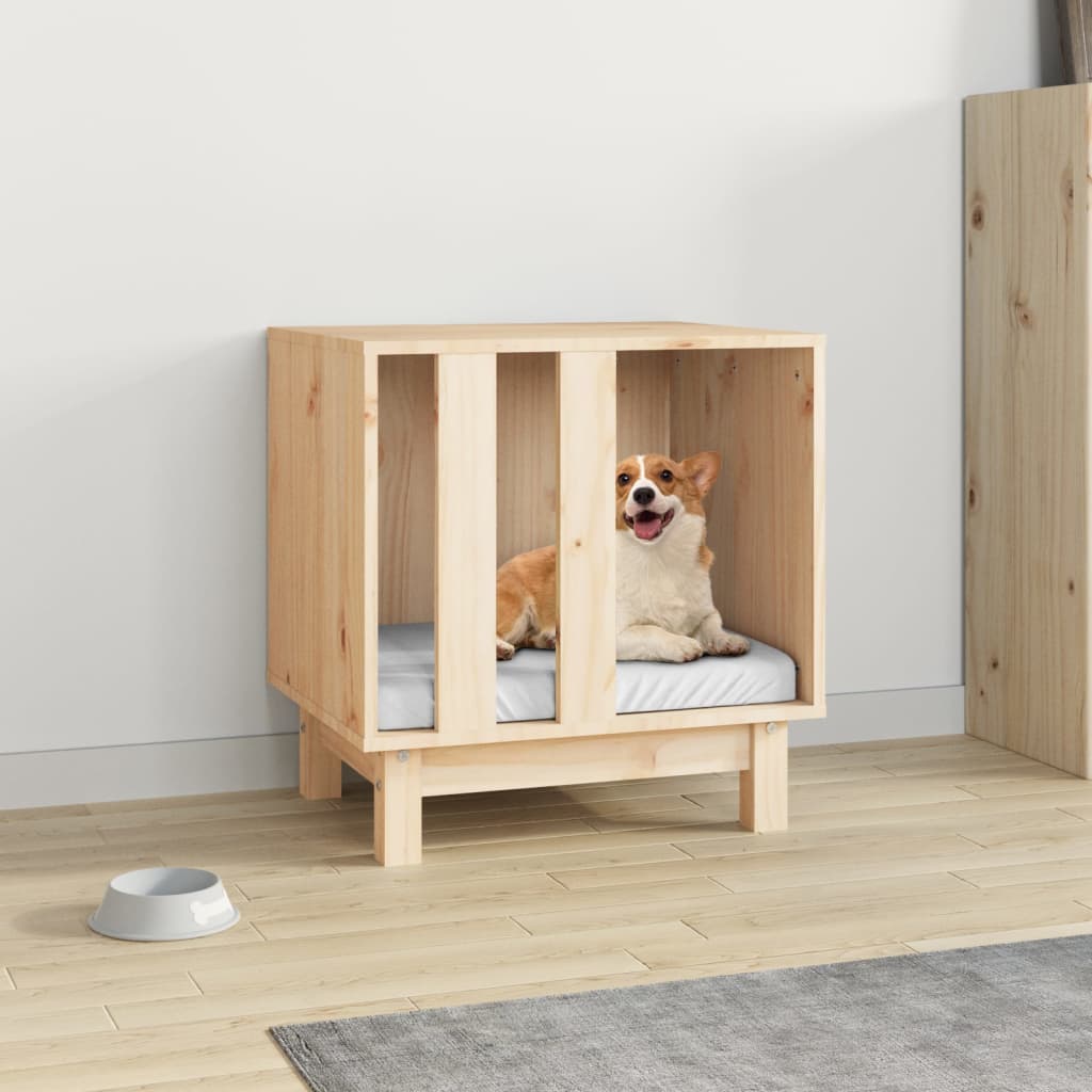 vidaXL Domek dla psa, 50x40x52 cm, lite drewno sosnowe