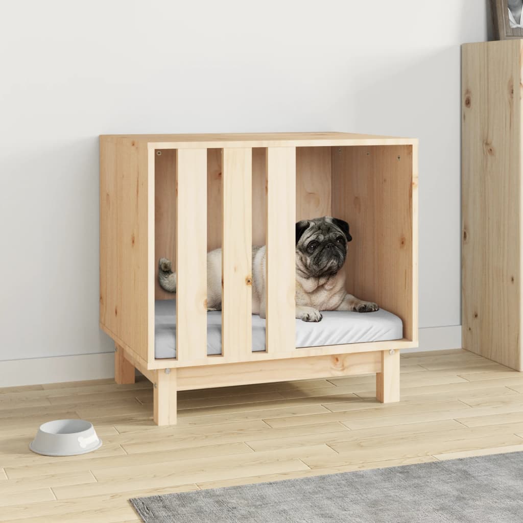 vidaXL Domek dla psa, 60x45x57 cm, lite drewno sosnowe