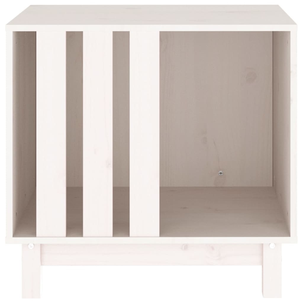 vidaXL Domek dla psa, biały, 60x45x57 cm, lite drewno sosnowe
