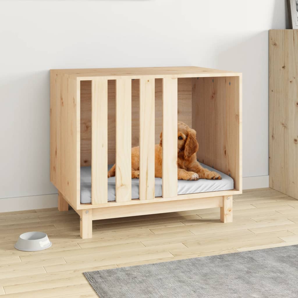 vidaXL Domek dla psa, 70x50x62 cm, lite drewno sosnowe