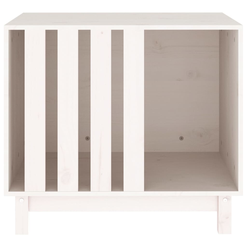 vidaXL Domek dla psa, biały, 70x50x62 cm, lite drewno sosnowe