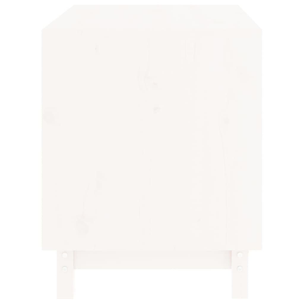 vidaXL Domek dla psa, biały, 70x50x62 cm, lite drewno sosnowe
