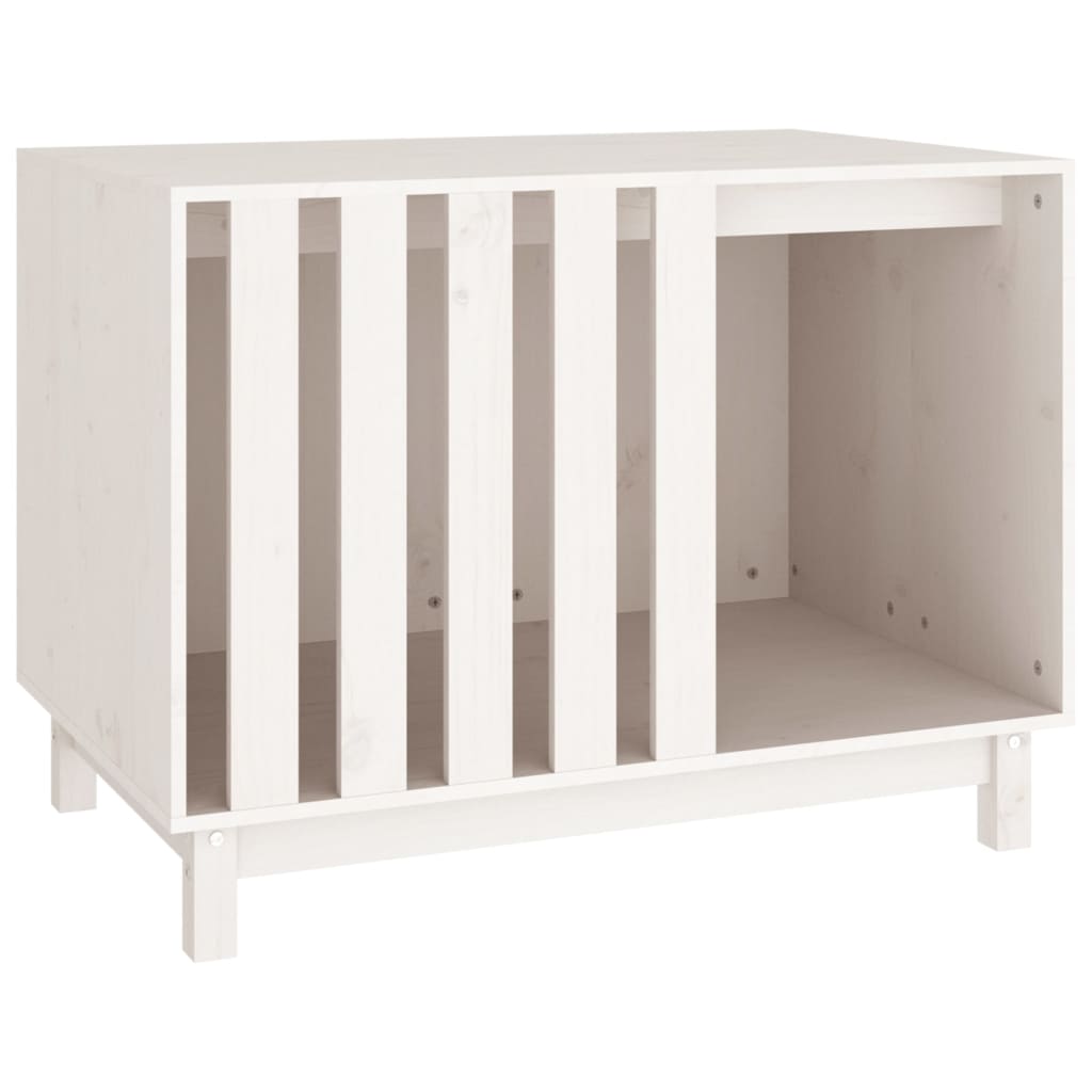 vidaXL Domek dla psa, biały, 90x60x67 cm, lite drewno sosnowe