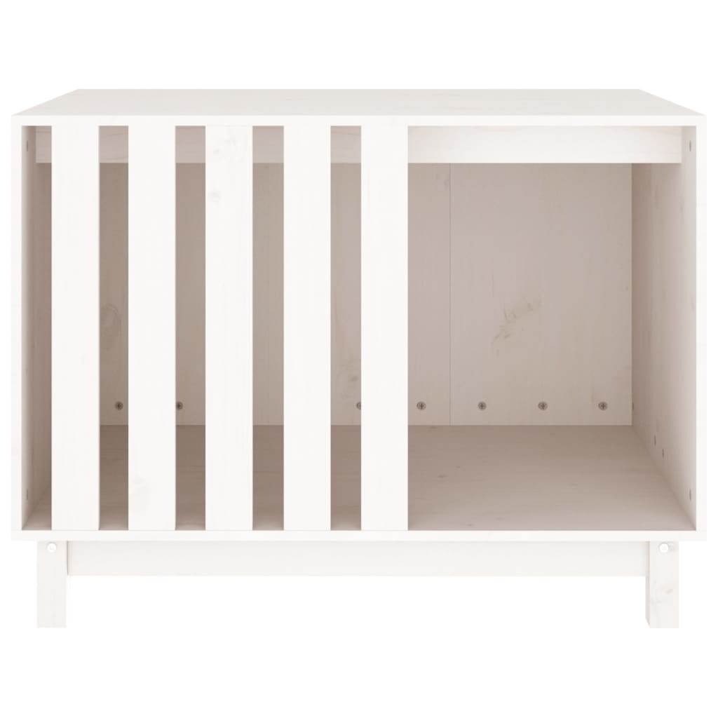 vidaXL Domek dla psa, biały, 90x60x67 cm, lite drewno sosnowe