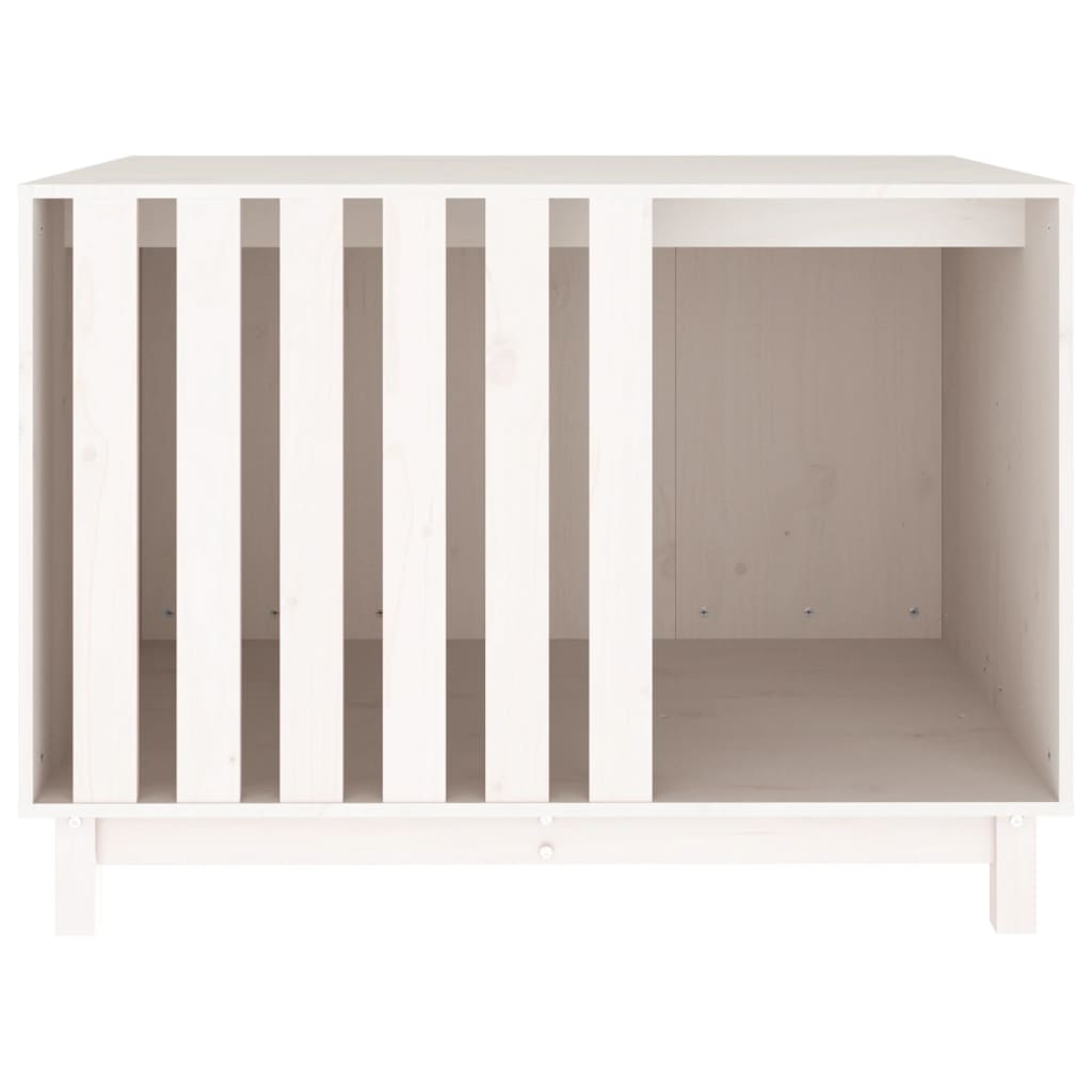 vidaXL Domek dla psa, biały, 100x70x72 cm, lite drewno sosnowe