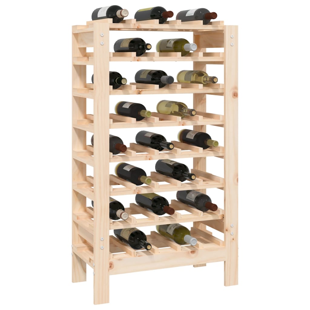 vidaXL Stojak na wino, 61,5x30x107,5 cm, lite drewno sosnowe