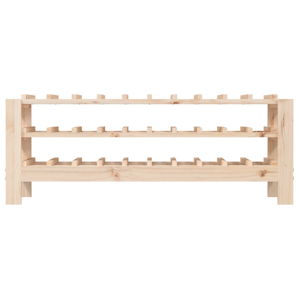 vidaXL Stojak na wino, 109,5x30x42 cm, lite drewno sosnowe
