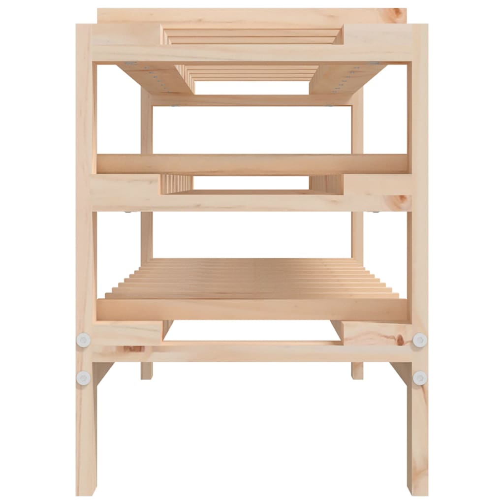 vidaXL Stojak na wino, 109,5x30x42 cm, lite drewno sosnowe