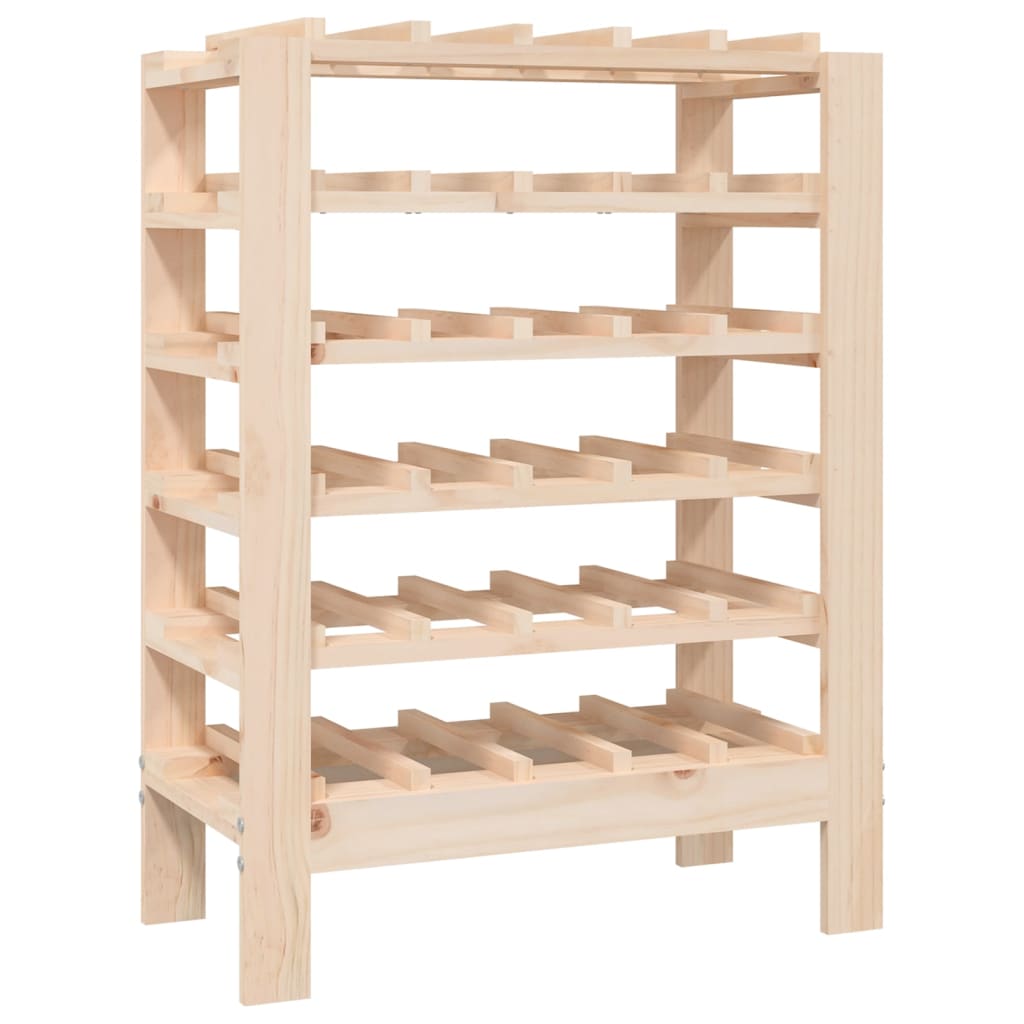 vidaXL Stojak na wino, 61,5x30x82 cm, lite drewno sosnowe